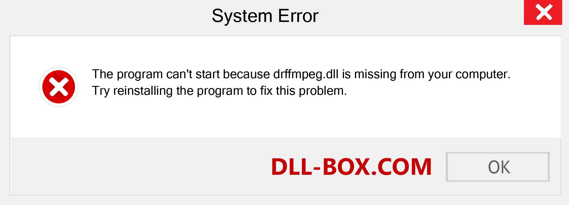  drffmpeg.dll file is missing?. Download for Windows 7, 8, 10 - Fix  drffmpeg dll Missing Error on Windows, photos, images